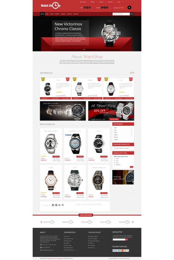 Plantilla de Watch Shop Responsive